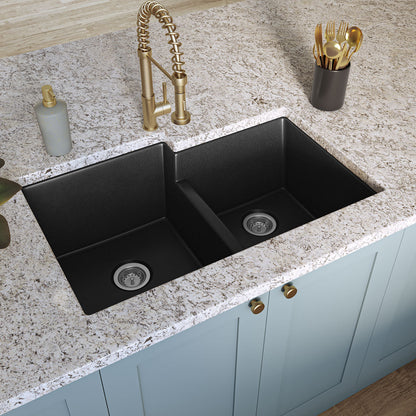 MSI BLACK QUARTZ DOUBLE BOWL 60/40-3221
