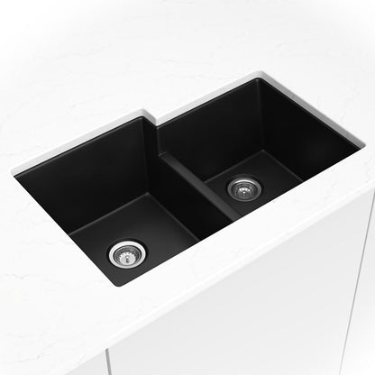 MSI BLACK QUARTZ DOUBLE BOWL 60/40-3221