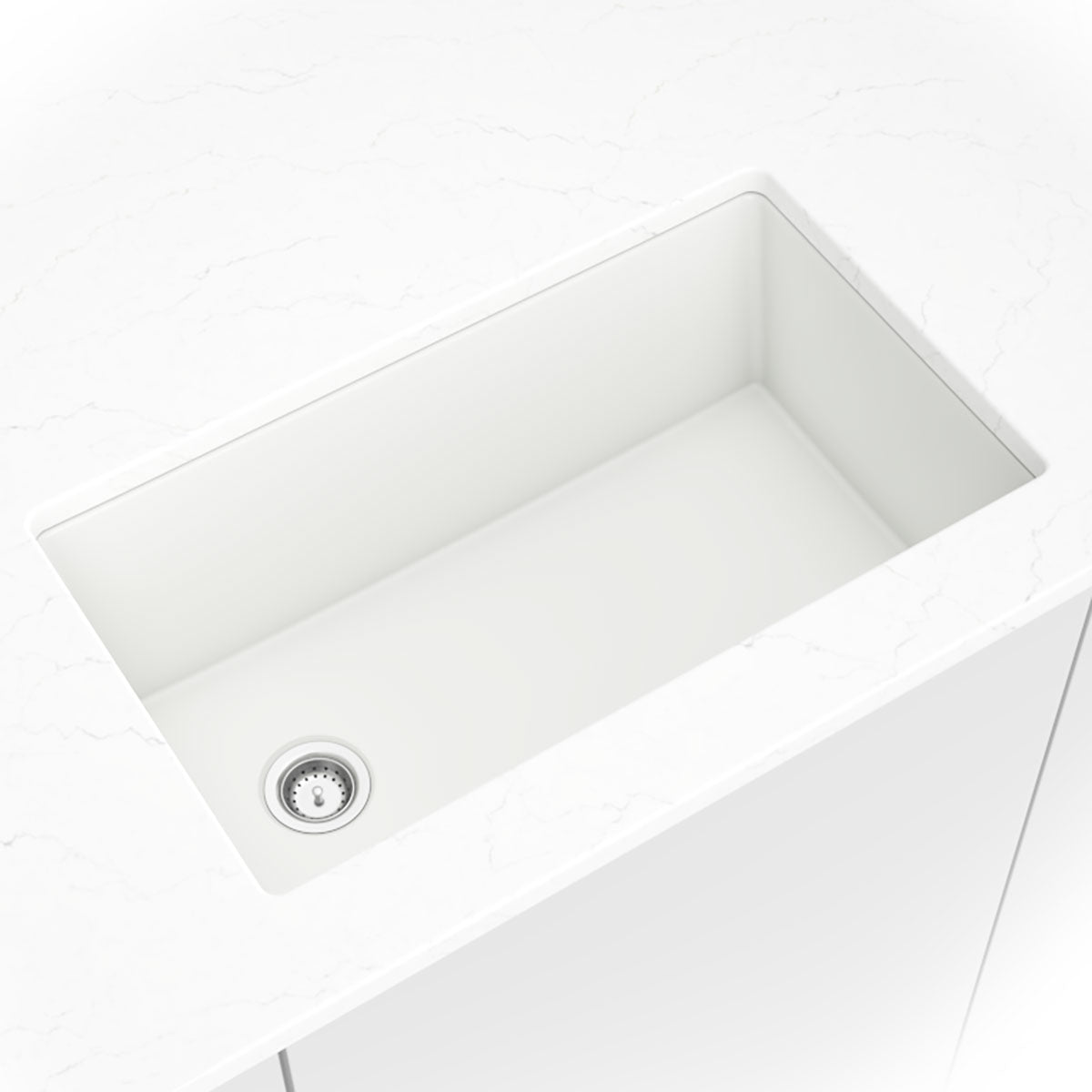 MSI WHITE QUARTZ SINGLE BOWL 3119