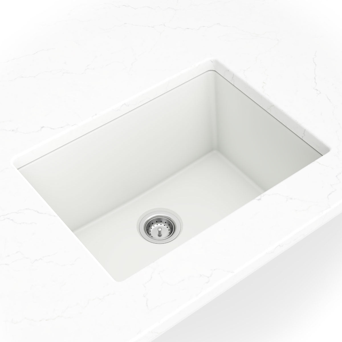 MSI WHITE QUARTZ SINGLE BOWL 2418