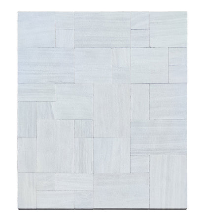 Solto White Marble Leathered Pavers
