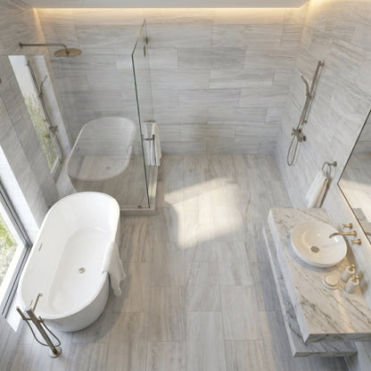 Solto White Marble Polished Floor and Wall Tile