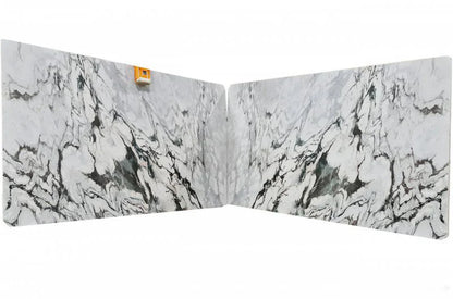 Stingray White Bookmatching Polished Marble Slab