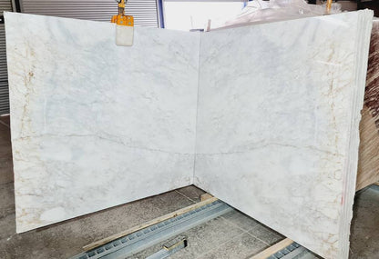 Sugar White Bookmatching Polished Marble Slab