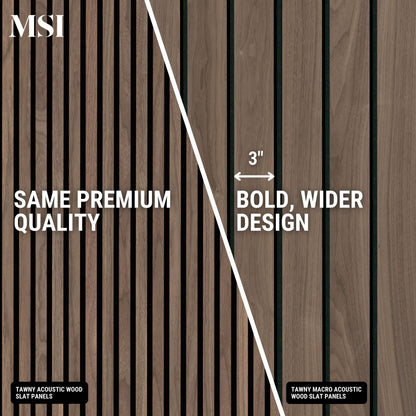 MSI Tawny Macro Acoustic Wood Slat Panels