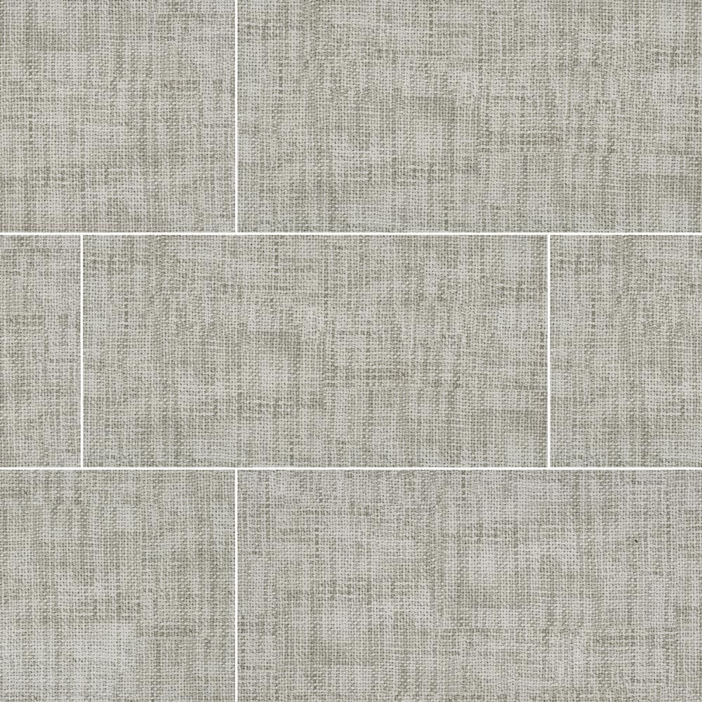 MSI Crosshatch Grey Matte Porcelain Wall and Floor Tile 12"x24" - Tektile Collection