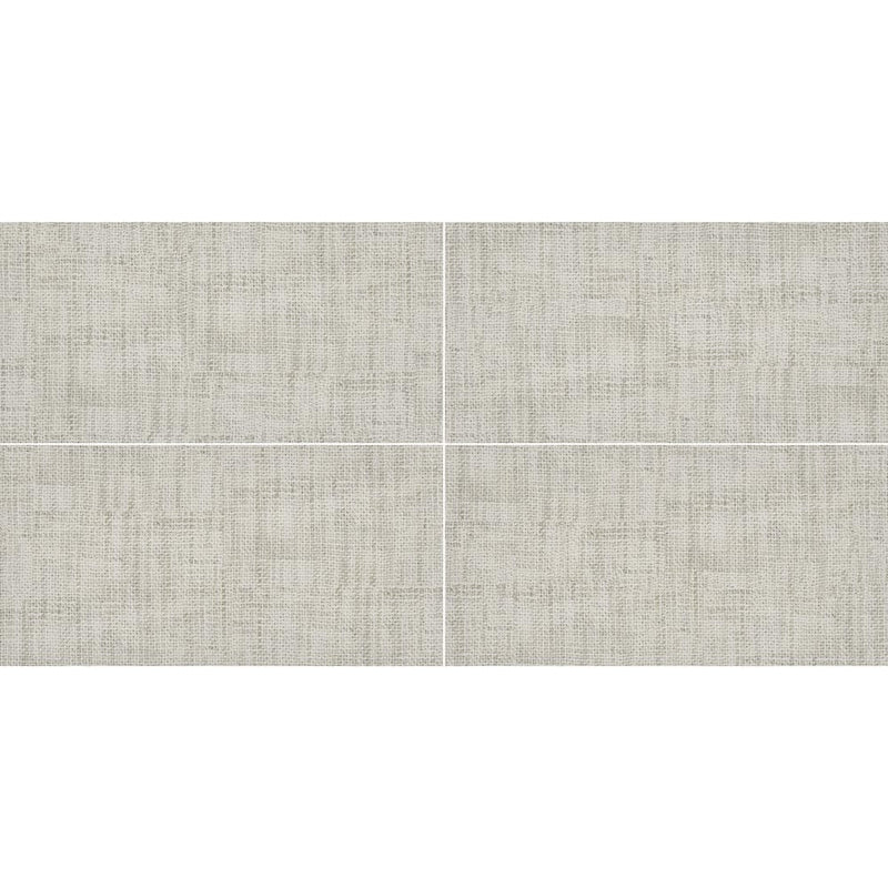 MSI Crosshatch Ivory Matte Porcelain Wall and Floor Tile 12"x24" - Tektile Collection