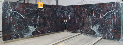 Teos Fire Bookmatching Polished Marble Slab