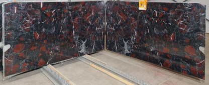 Teos Fire Bookmatching Polished Marble Slab