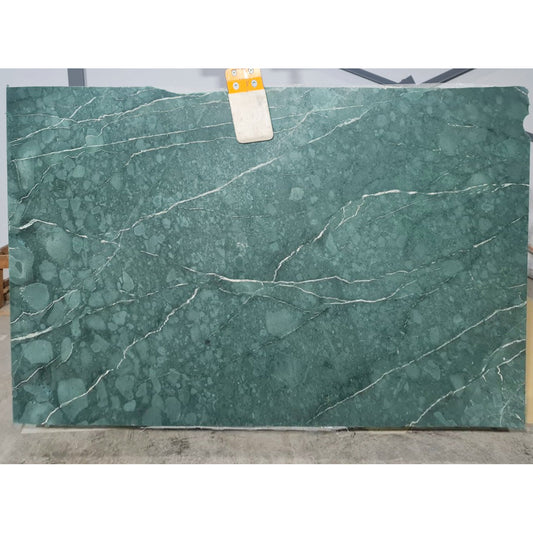 Teos Green Bookmatching Polished Marble Slab