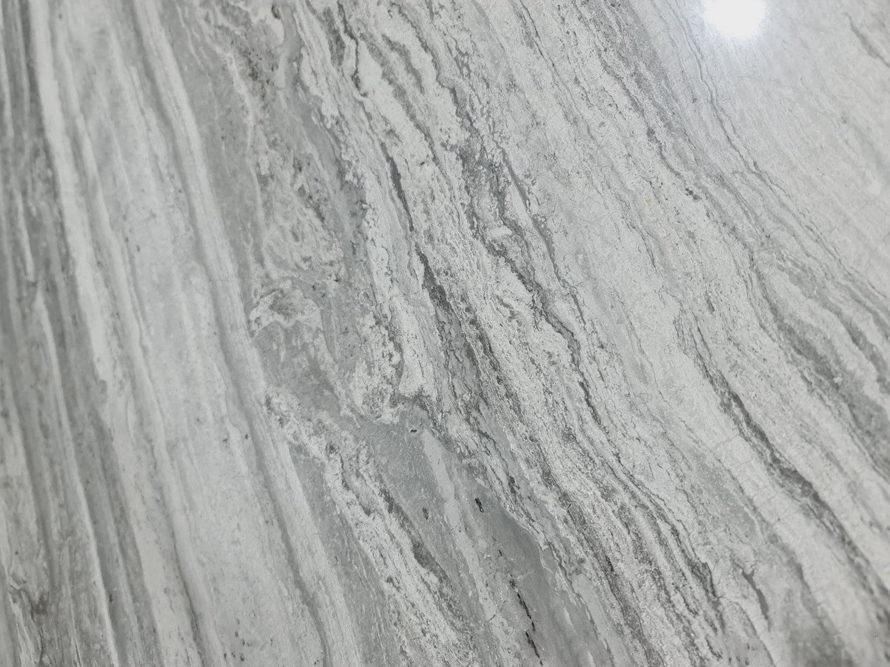 Titanium Gray Bookmatching Polished Marble Slab