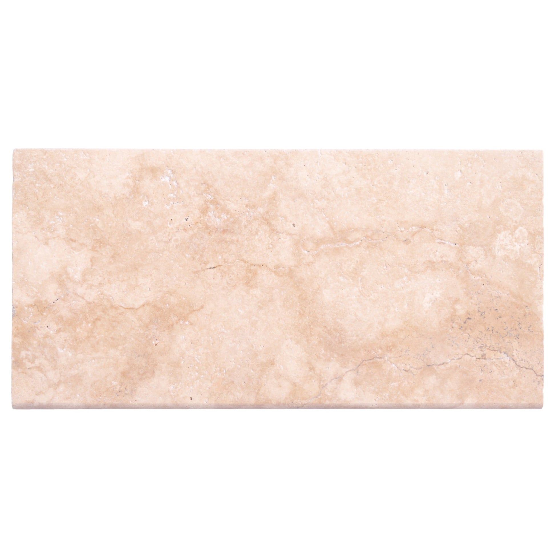 Light Antique 12"x24" Tumbled Travertine Pool Coping