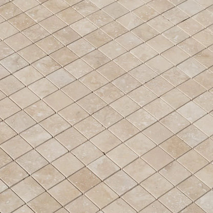 Light Beige Travertine Honed Mosaic Tile (10 sqft per box)