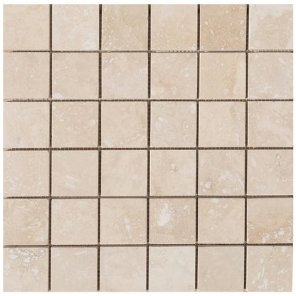 Light Beige Travertine Honed Mosaic Tile (10 sqft per box)