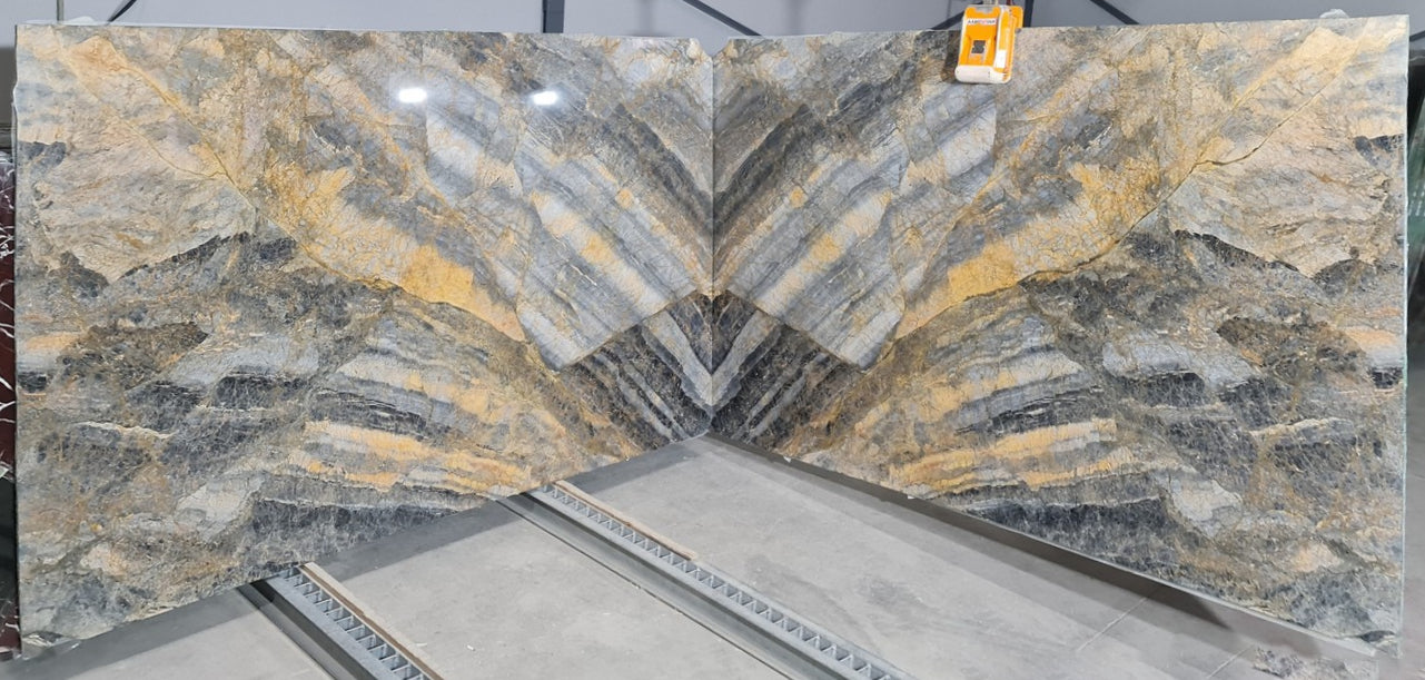 Tritoma Blue Bookmatching Polished Marble Slab