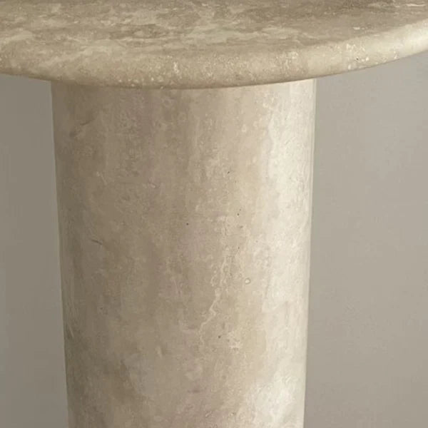 Troia Light Travertine Designer Console Filled and Honed (W)15" (L)48" (H)36"
