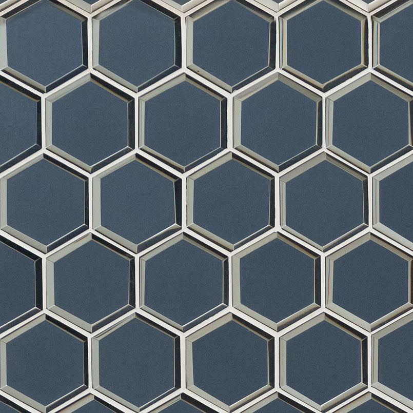 MSI Vague Blue 3" Hexagon Mosaic Tile