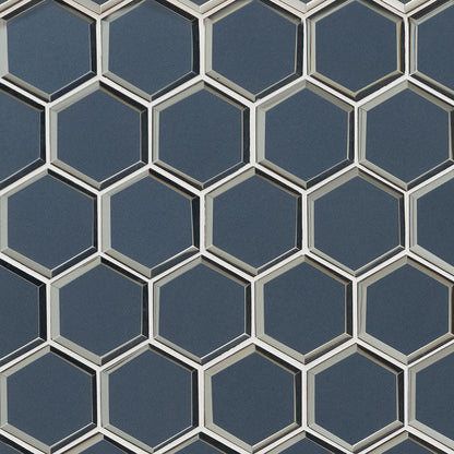 MSI Vague Blue 3" Hexagon Mosaic Tile