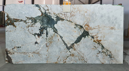 Verde Bookmatching Polished Marble Slab