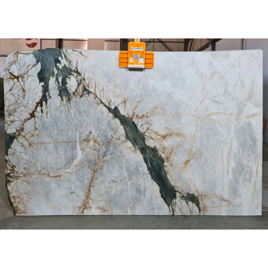 Verde Bookmatching Polished Marble Slab