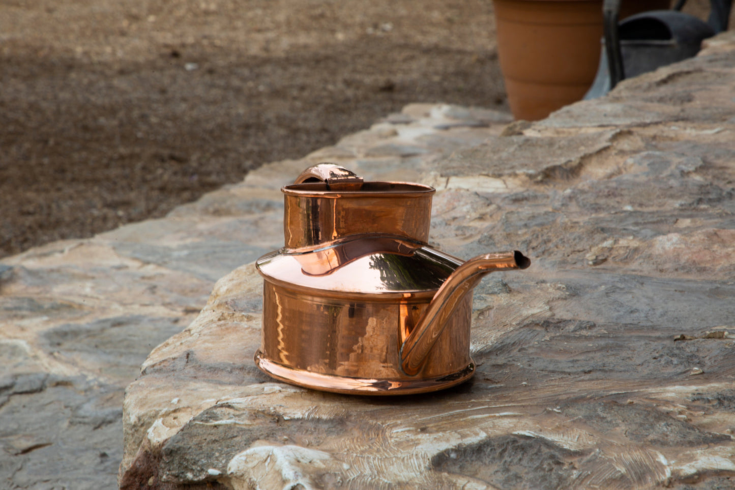 Vintage Short Copper Watering Can