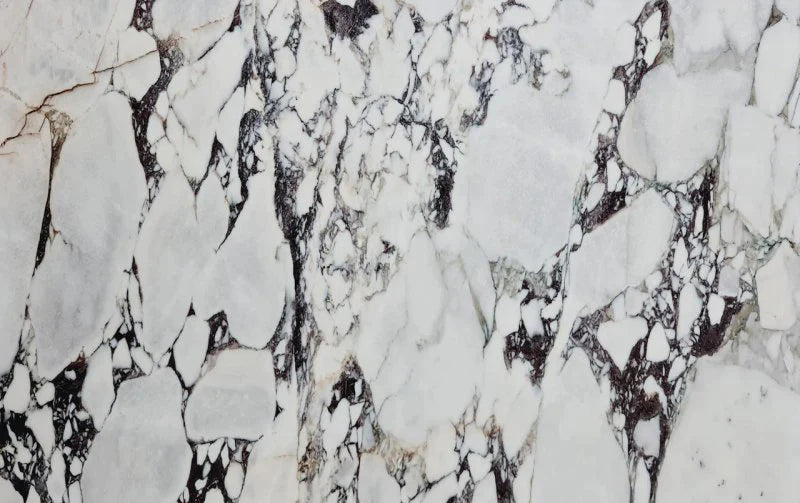 Violet White Exotic Bookmatching Polished Marble Slab