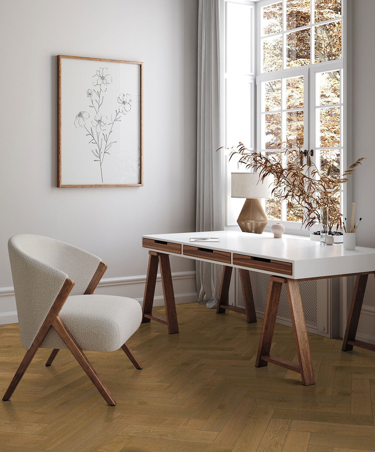 MSI Mccarran®wayland Herringbone Engineered Hardwood Flooring