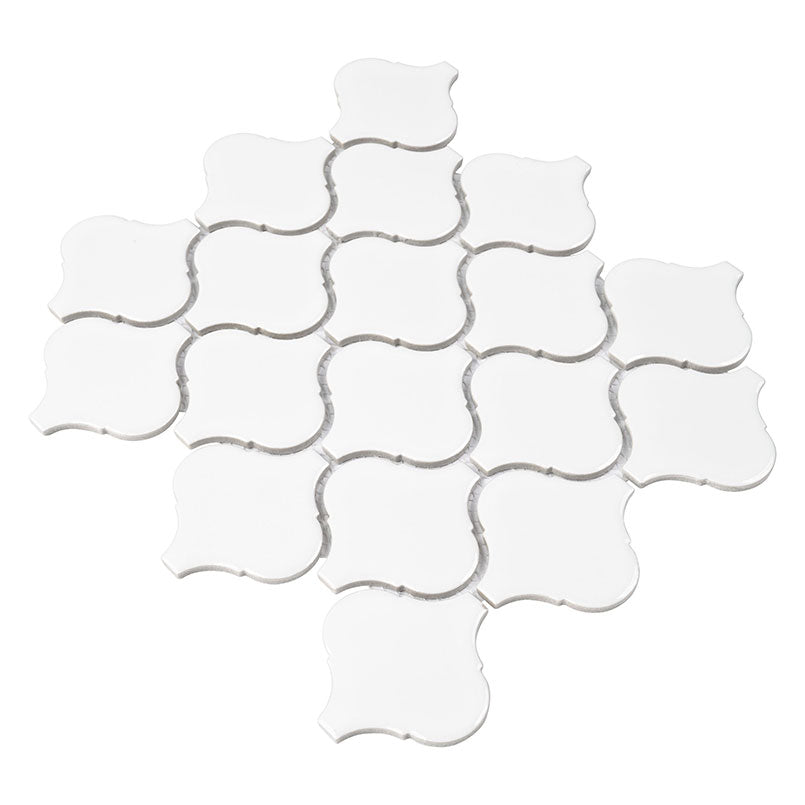 MSI White Glossy Arabesque Tile