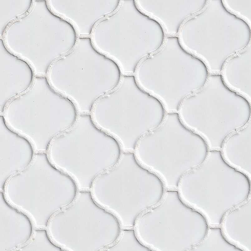 MSI White Glossy Arabesque Tile