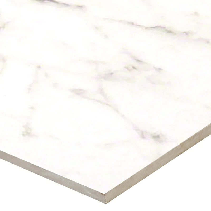 MSI White Vena Ceramic Wall and Floor Tile 12"x24"
