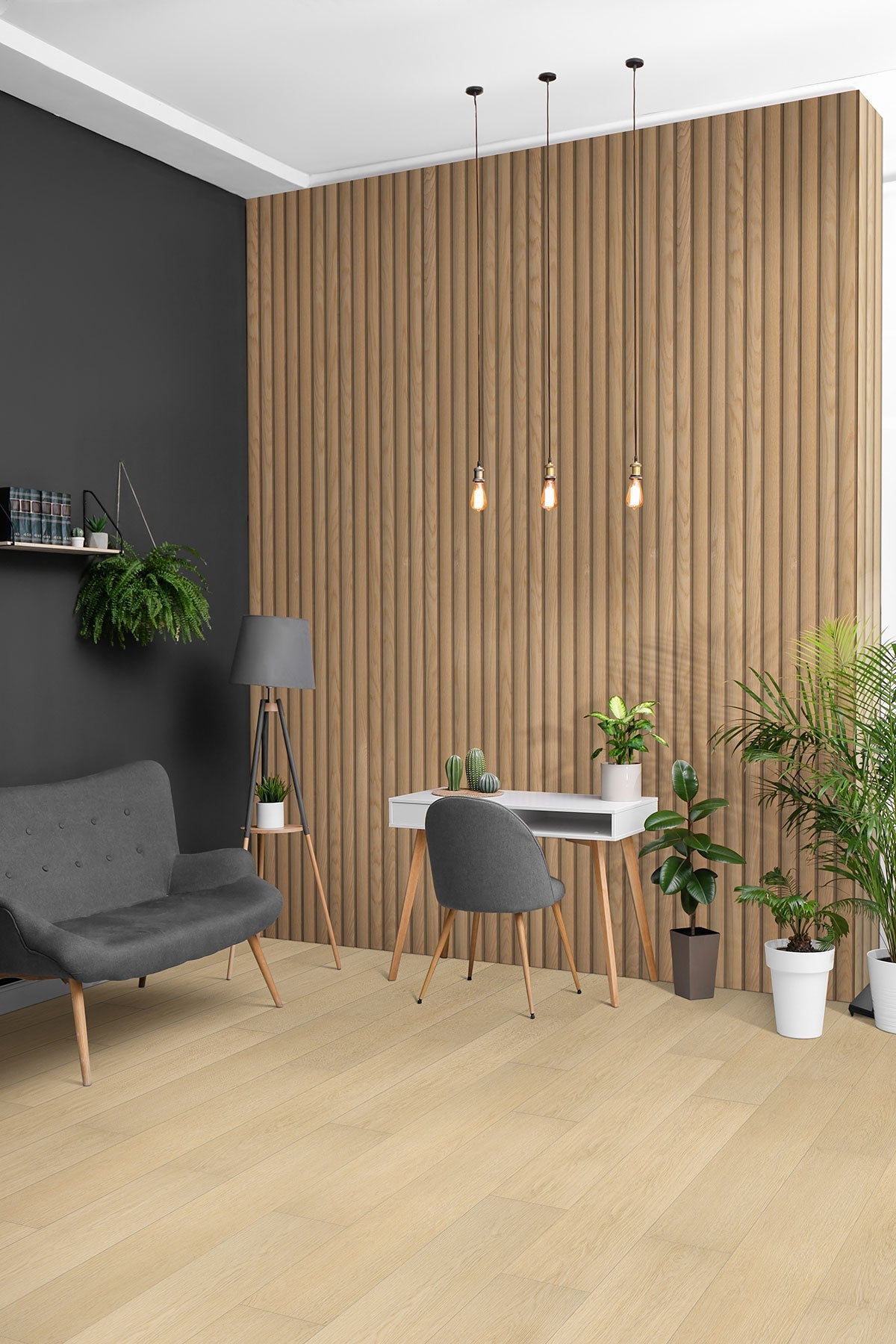 MSI Natural Reeded Acoustic Wood Slat Panels