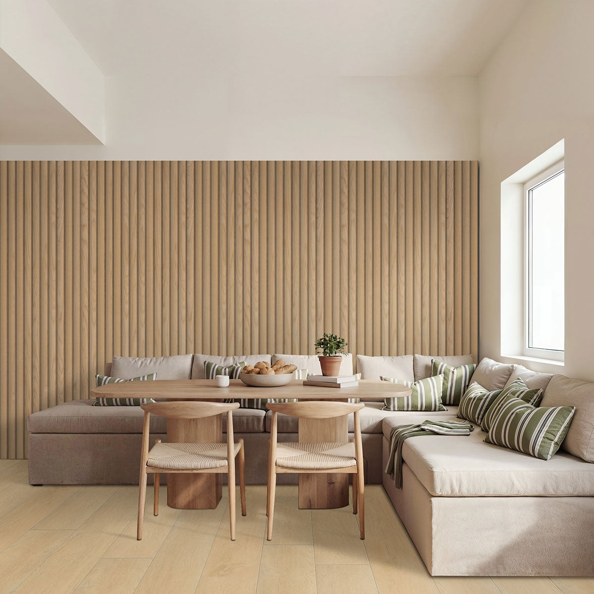MSI Natural Reeded Acoustic Wood Slat Panels