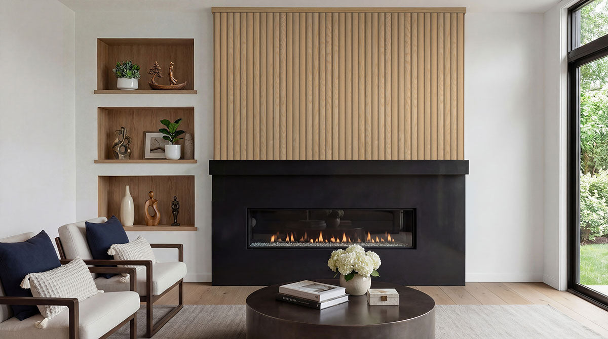 MSI Natural Reeded Acoustic Wood Slat Panels