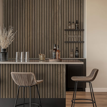 MSI Tawny Reeded Acoustic Wood Slat Panels