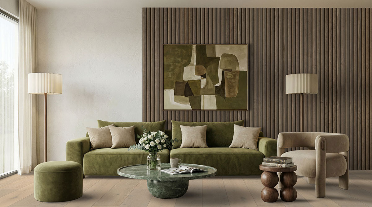MSI Tawny Reeded Acoustic Wood Slat Panels