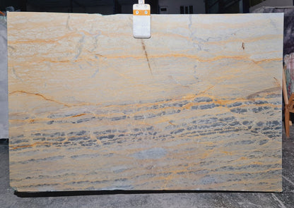 Zebrano Gold Bookmatching Polished Marble Slab