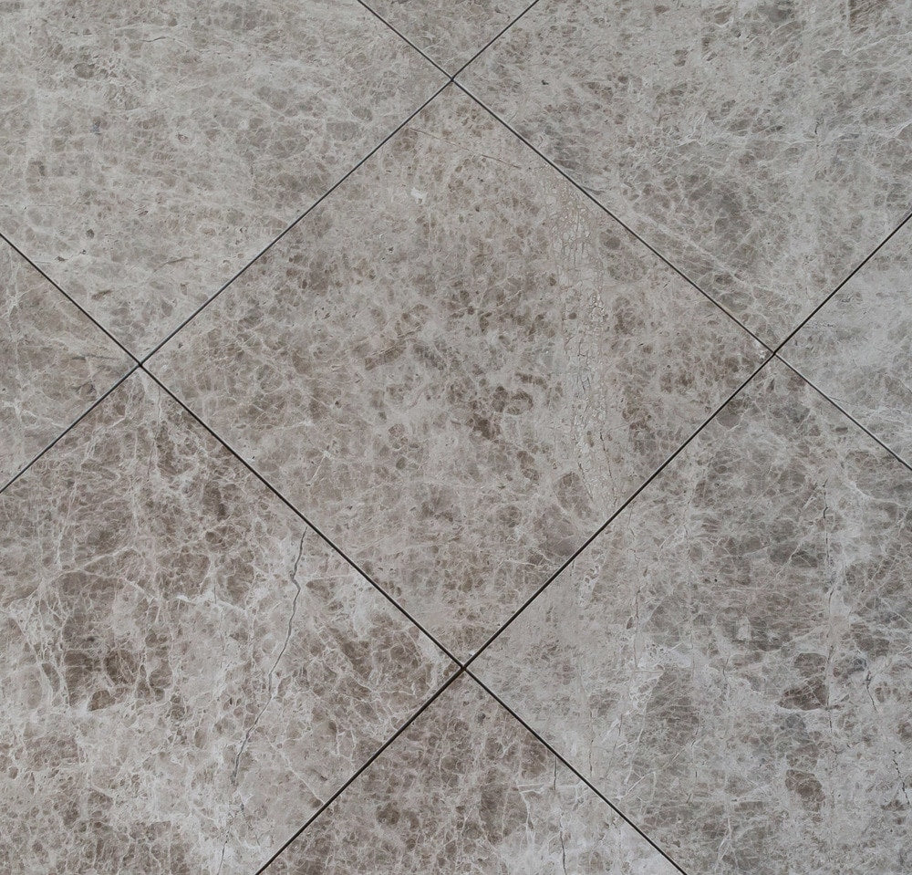 Tundra Light Grey Marble Tile 12"x12"x1/2"