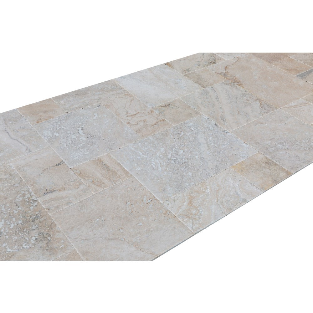 Philadelphia Antique French Pattern Set Travertine Tile