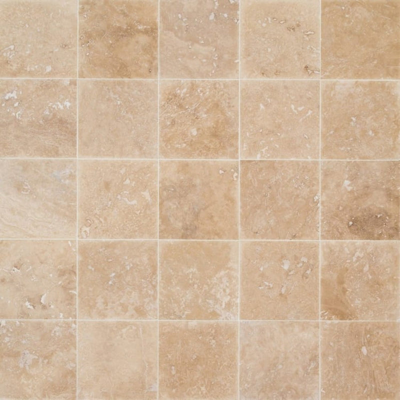 Mixed Beige Commercial Travertine Honed Floor and Wall Tile top view