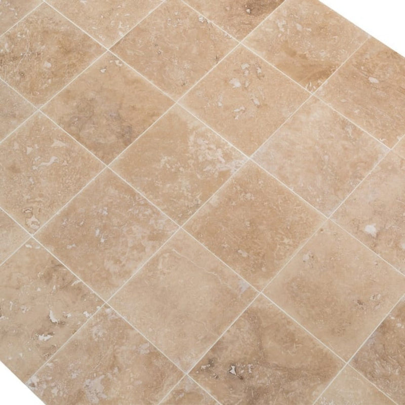 Mixed Beige Commercial Travertine Honed Floor and Wall Tile 