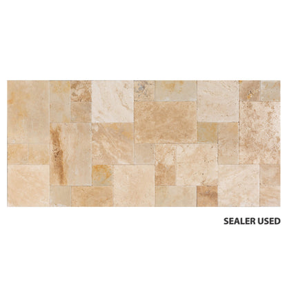 Scott Rustic Antique French Pattern Set Travertine Tile