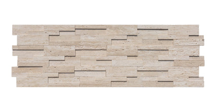 Beige 3D Vein Cut Travertine Stone Siding Ledger Panel