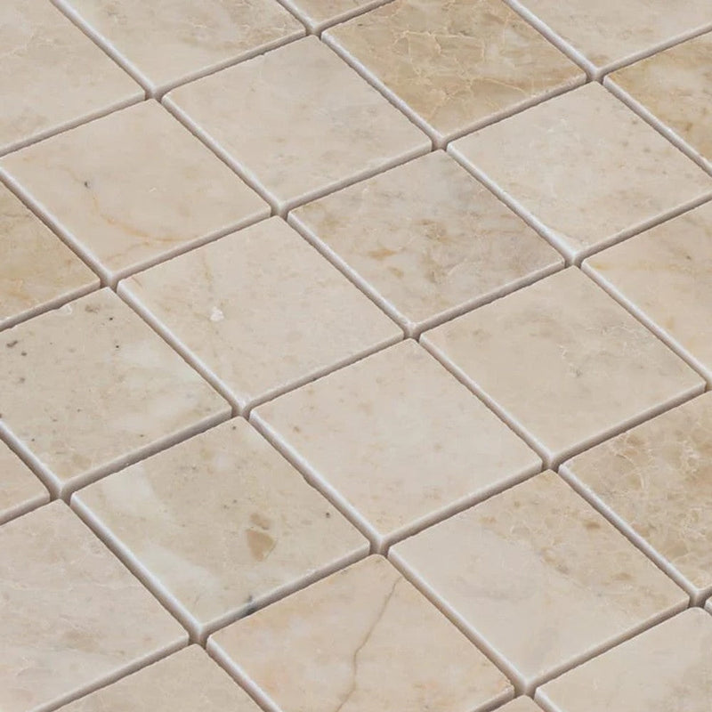 Cappuccino Beige Marble Mosaic Floor and Wall Tile