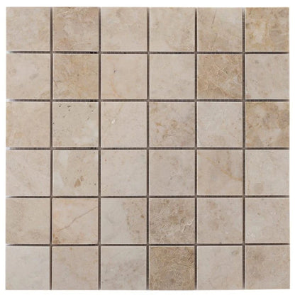 Cappuccino Beige Marble Mosaic Floor and Wall Tile