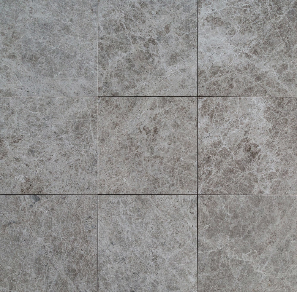 Tundra Light Grey Marble Tile 12"x12"x1/2"