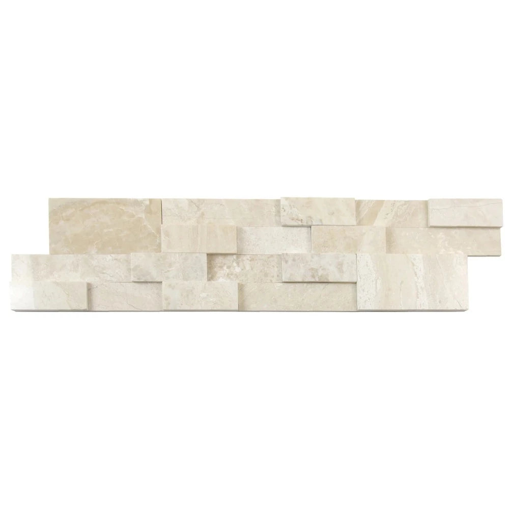 Diana Royal Ledger 3D Panel 6"x24" Honed Natural Marble Wall Tile