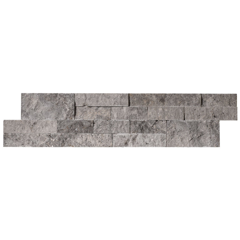Silver Ledger 3D Panel 6"x24" Natural Travertine Wall Tile