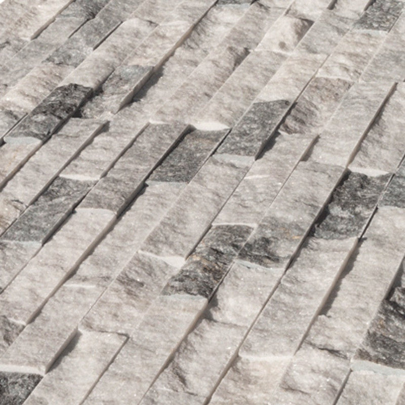 Harbor Gray Marble Stacked Stone Ledger Panel SKU-20020111 product shot close up view