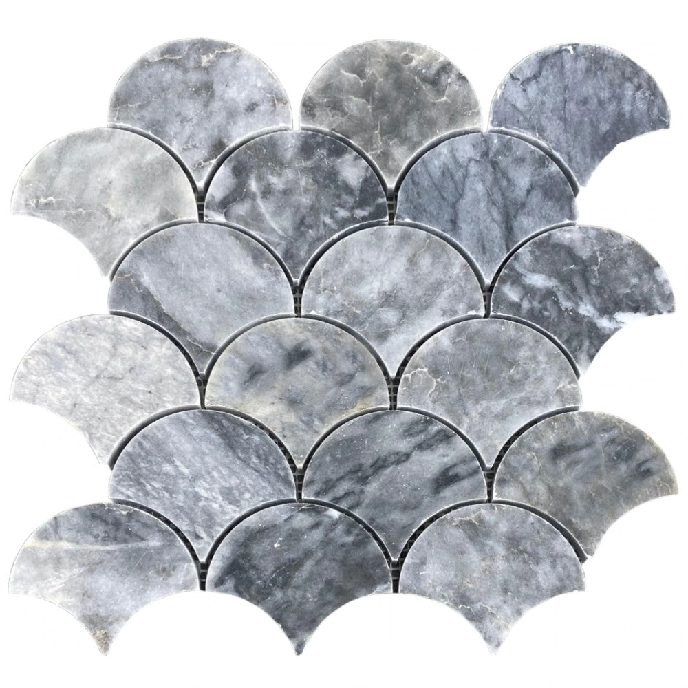 Luna sky marble mosaic laguna on 12x12 mesh brick view on white background SKU-HSLSLAGBMOSH