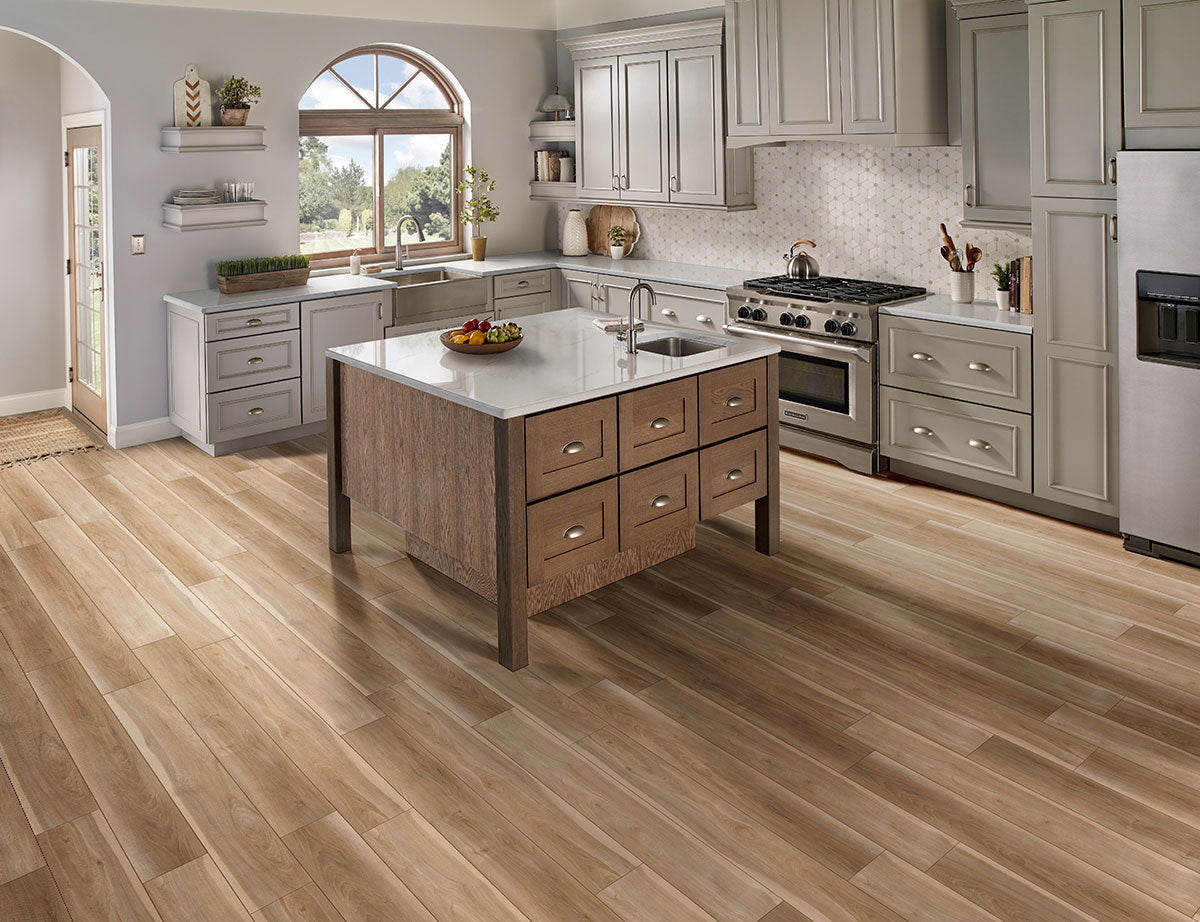 MSI Rigid Core Vinyl Flooring Andover Bayhill Blonde 7"x48" - Everlife Collection